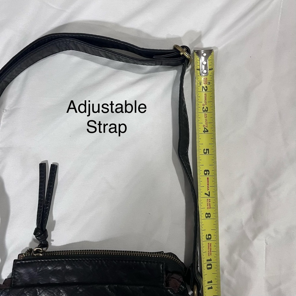 Montana West Buttery Soft Black Vegan Leather Crossbody Bag Purse Pocketbook - Picture 13 of 14